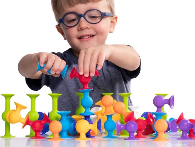 Klocki Przyssawki Squigz Delux 44 elementy Fat Brain Toys